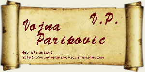 Vojna Paripović vizit kartica